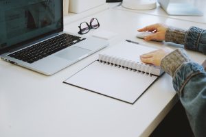 remote meeting notes desk